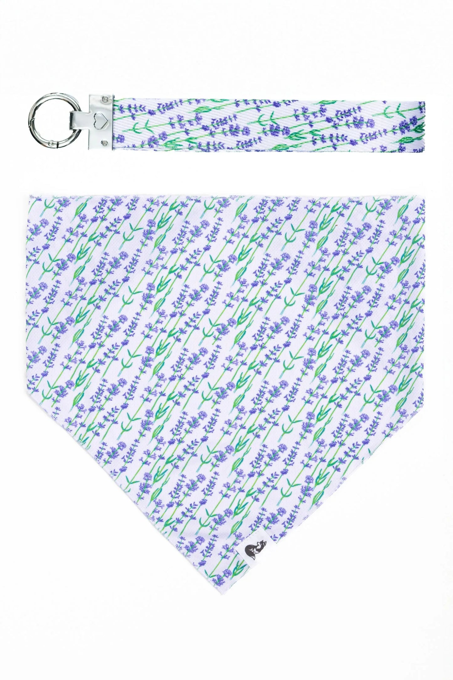 Lavender Blooms Dog Bandana & Matching Keychain XL bandana Aria the Fox