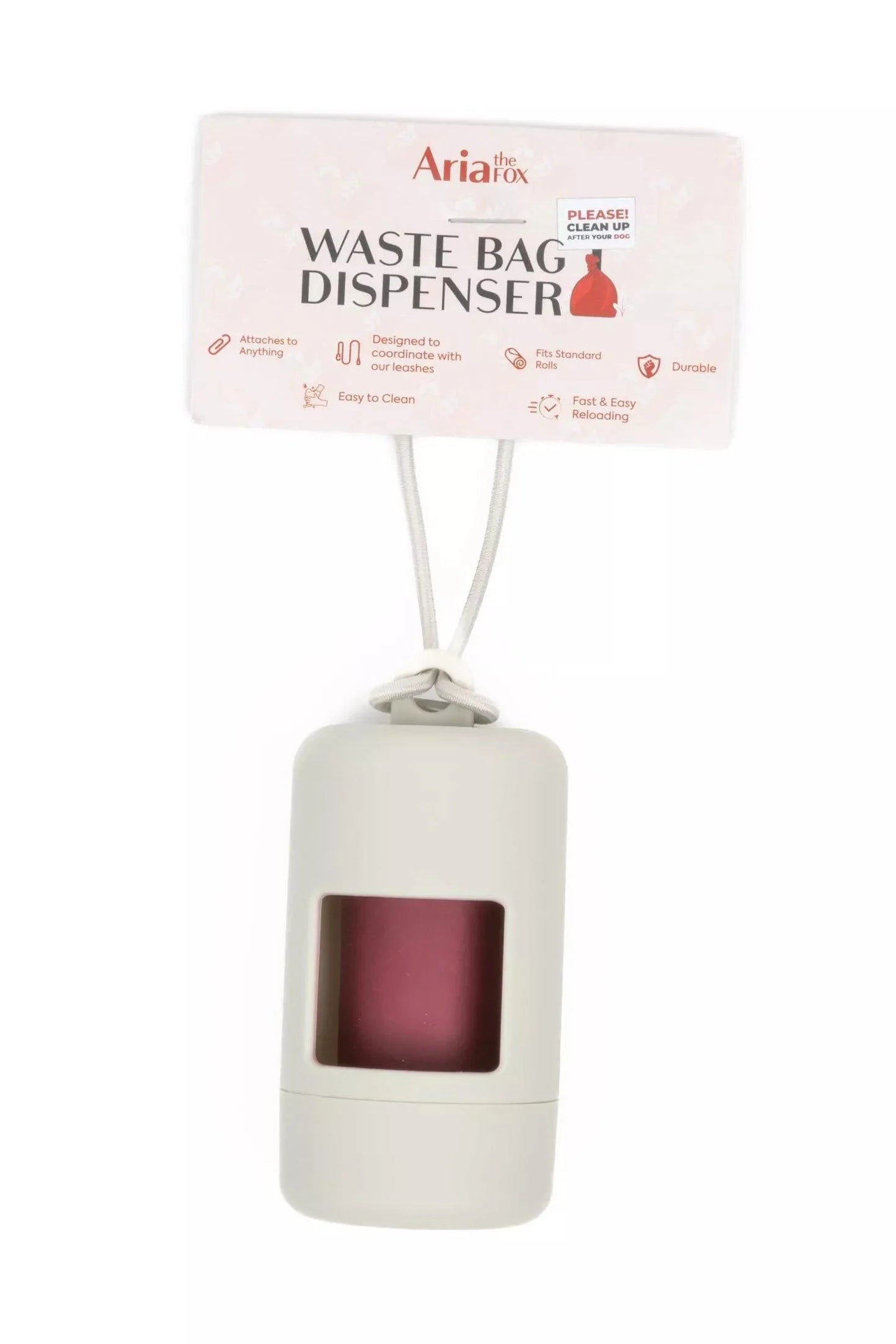 Cloud White Waste Bag Dispenser Pet Waste Bag Dispenser Aria the Fox