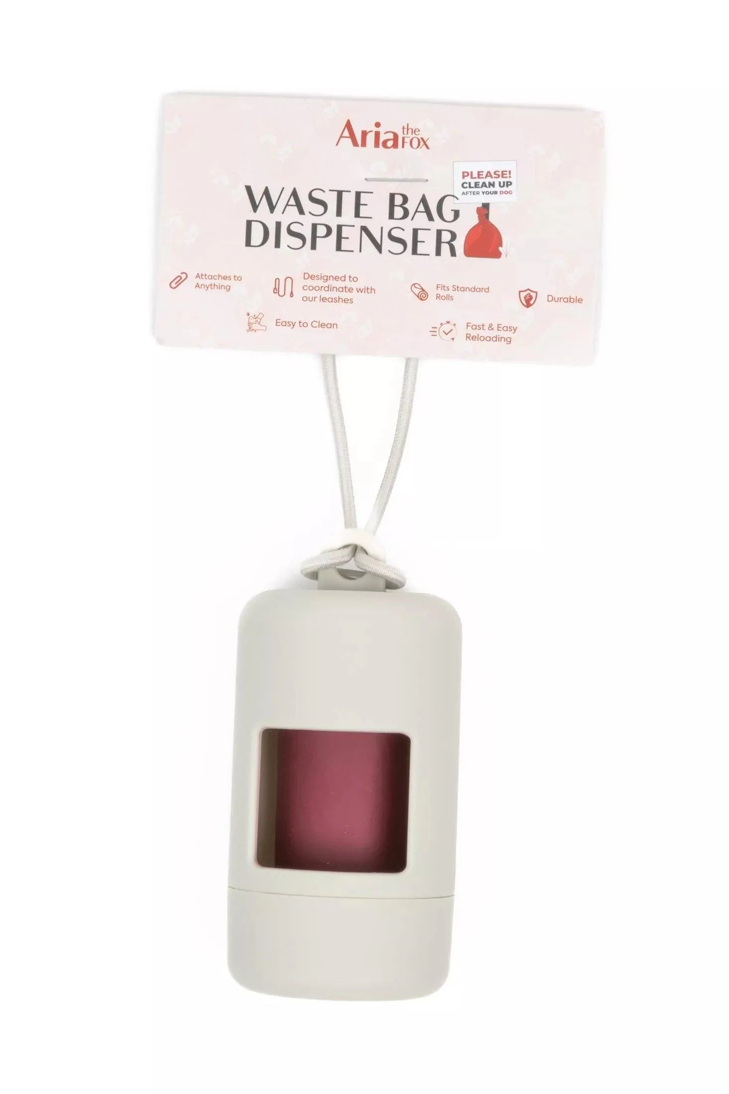 Cloud White Waste Bag Dispenser Pet Waste Bag Dispenser Aria the Fox