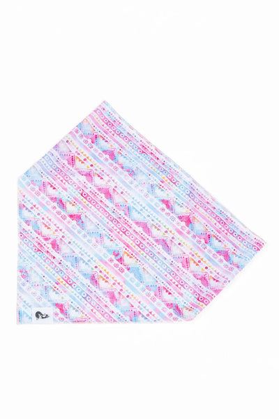 Pink and Blue Tribal Dog Bandana bandana Aria the Fox