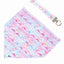 Pink and Blue Tribal Dog Bandana & Matching Keychain XL bandana Aria the Fox