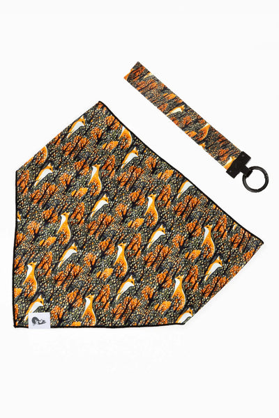 Foxes in Fall Dog Bandana & Matching Keychain XL bandana Aria the Fox