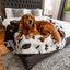 PupProtector™ Waterproof Throw Blanket - Brown Faux Cowhide Dog Blanket Paw.com