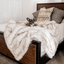 PupProtector™ Waterproof Throw Blanket - White with Brown Accents Original (60"L x 50"W) Dog Blanket Paw.com