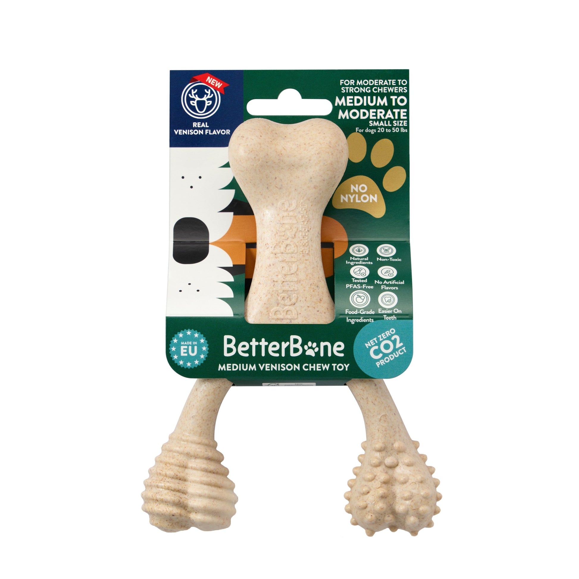 BetterBone MODERATE Chew Toy Small Venison Dog Toys BetterBone All Natural Eco-Friendly Dog Chews & Bones