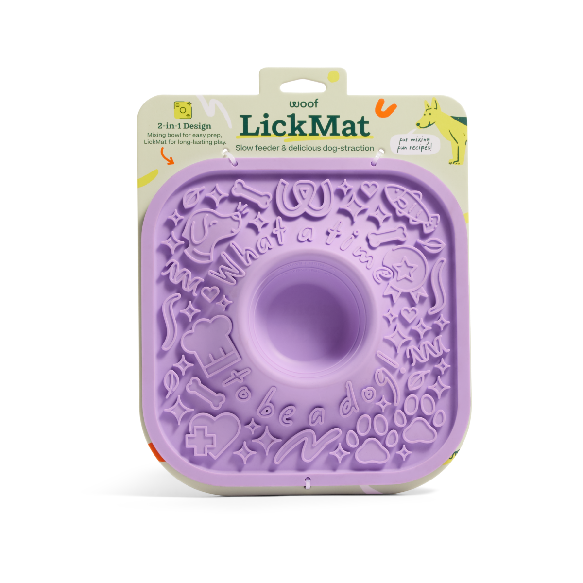 LickMat Purple Woof
