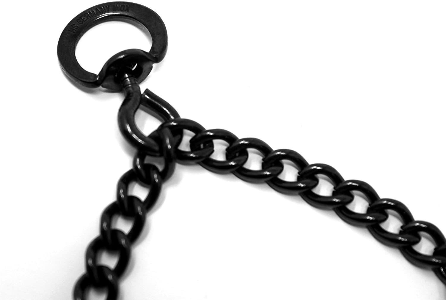 Herm Sprenger Black Stainless Steel Prong Dog Training Collar with Swivel Collars, Prong/Pinch Dog Collars Dogline