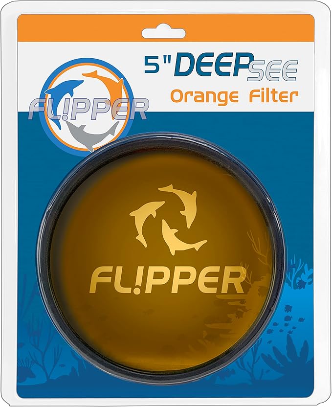 DeepSee Viewer Black Max 5" - Orange Filter Aquarium Viewer Flipper Aquarium Products