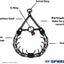 Herm Sprenger Black Stainless Steel Prong Dog Training Collar with Swivel Collars, Prong/Pinch Dog Collars Dogline