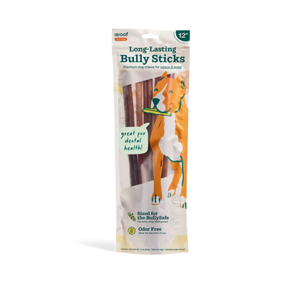 BullySafe Chews - BullySticks Beef 12-inch 5 pack Woof