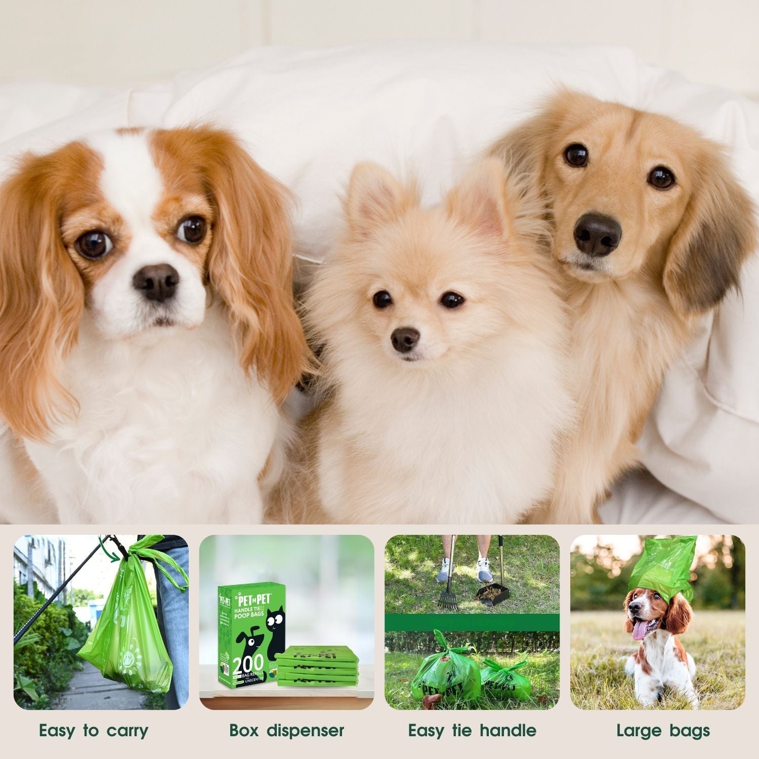 Handle Tie Dog Poop Bags Pet Waste Bags Pet N Pet ®