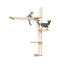 The Crow's Nest - A Wall Cat Scratcher with Hammock Natural Bamboo Natural Canvas 3-Tier 32" Cat Condo Catastrophic Creations