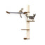 The Crow's Nest - A Wall Cat Scratcher with Hammock English Chestnut Bamboo Charcoal Gray Canvas 3-Tier 32" Cat Condo Catastrophic Creations