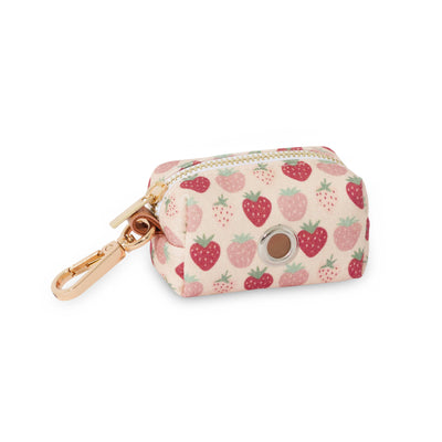 Burgundy Strawberry Waste Bag Holder Pet Waste Bag Dispenser SUNNY TAILS