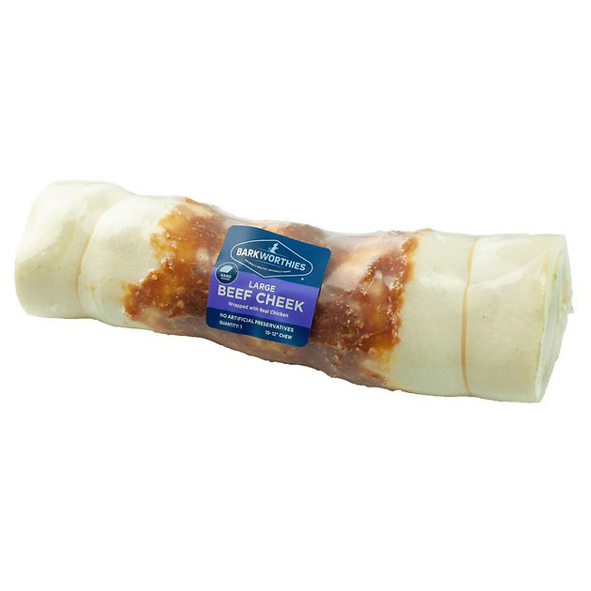Barkworthies Dog Grain Free Beef Cheek Wrapped Chicken Large Dog Treats Bones Bully Sticks and Natural Chews Barkworthies