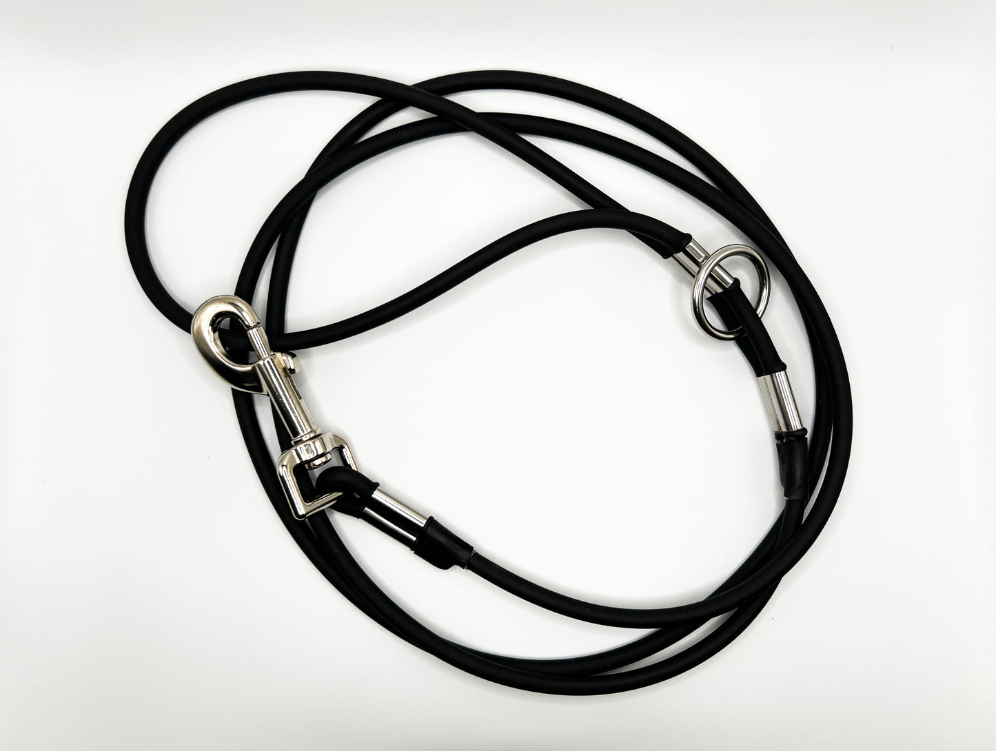Biothane Rope Leash Black 6ft Dog Leash Chief’s Treats and Pet Supplies