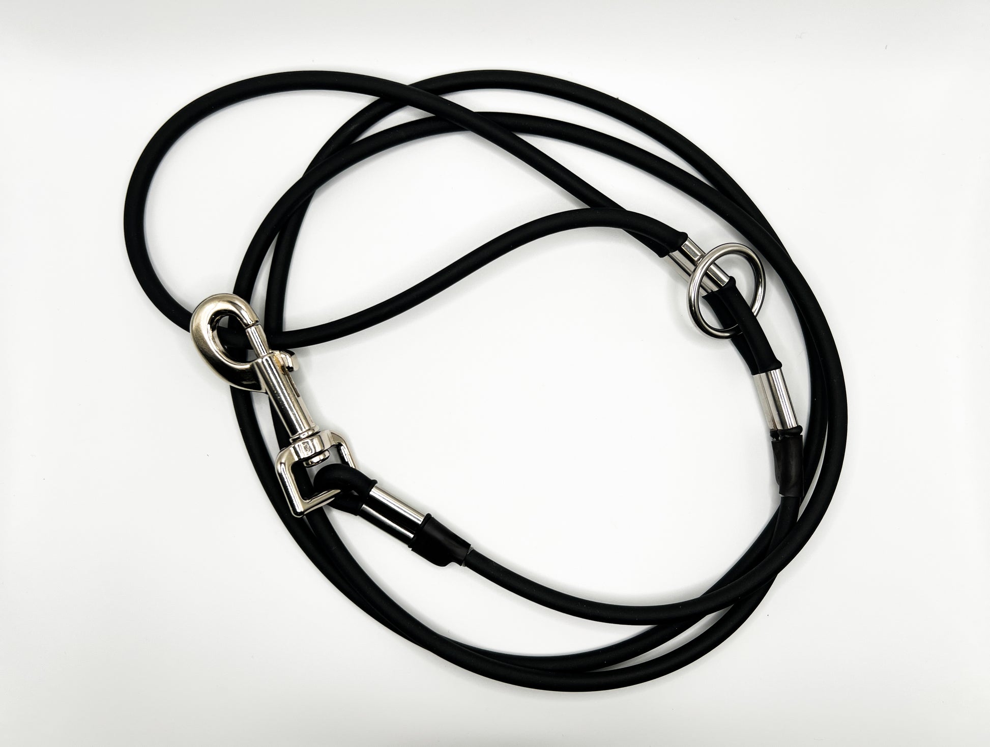 Biothane Rope Leash Black 6ft Dog Leash Chief’s Treats and Pet Supplies