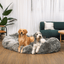 PupCloud™ Human-Size Faux Fur Memory Foam Dog Bed - Charcoal Grey Paw