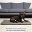 PupProtector™ Faux Cool-to-Touch Vegan Leather Memory Foam Dog Car Bed - Slate Gray Travel Paw.com