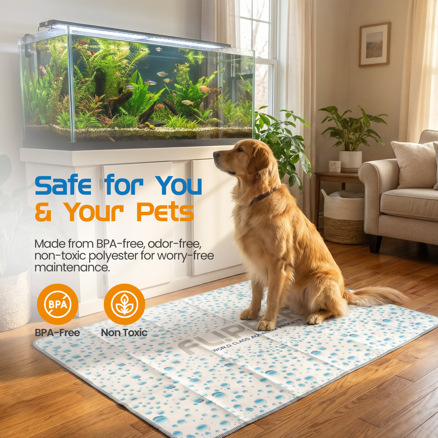 Flipper Aquarium Splash Mat Aquarium Cleaning Supplies Flipper Aquarium Products