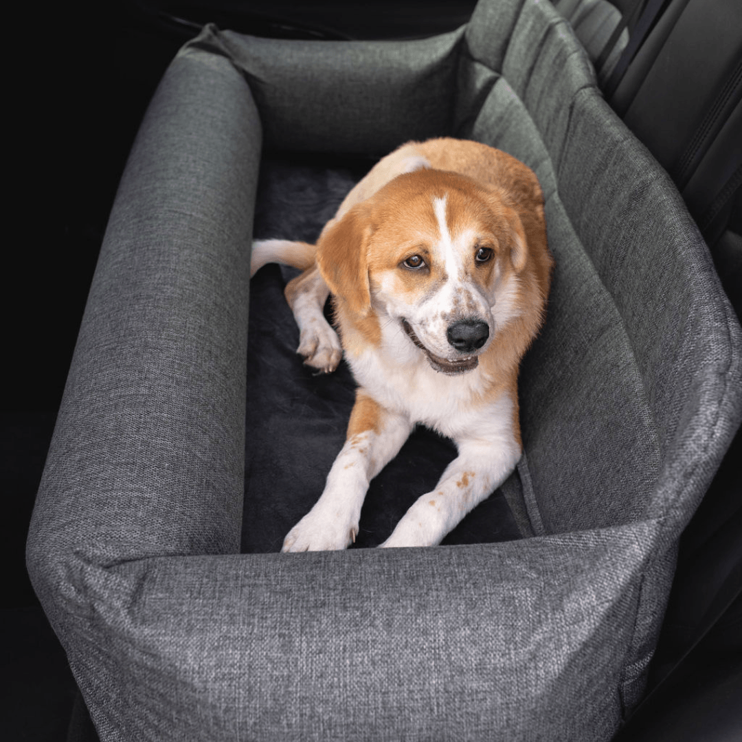 PupProtector™ Performance Tweed Memory Foam Dog Car Bed Full Back Seat (48" x 18" x 13") Travel Paw
