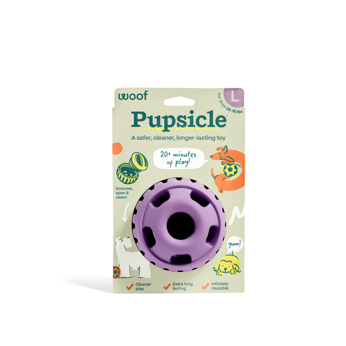 The Pupsicle - Lavender Large Woof
