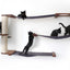 Cat Maze Wall - 3 Tier Cat Tree English Chestnut Bamboo Charcoal Gray Canvas Pole and Leaf Shelf Cat Condo Catastrophic Creations