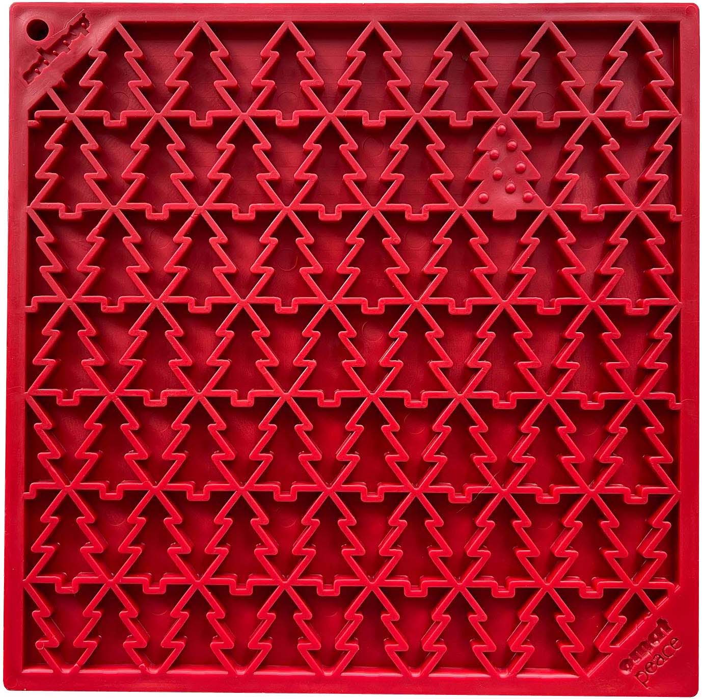 "Peace" Christmas Tree emat - Enrichment Lick Mat for Dogs and Cats | Christmas Tree design | SodaPup Tree Design "Peace" emat Lick Mat - Large EMAT SodaPup/True Dogs, LLC