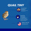Quail Whole Chick Treats, 10 Count - Tiny, dehydrated Small Premium cat and Dog Treat Quailz.com by Undique LLC