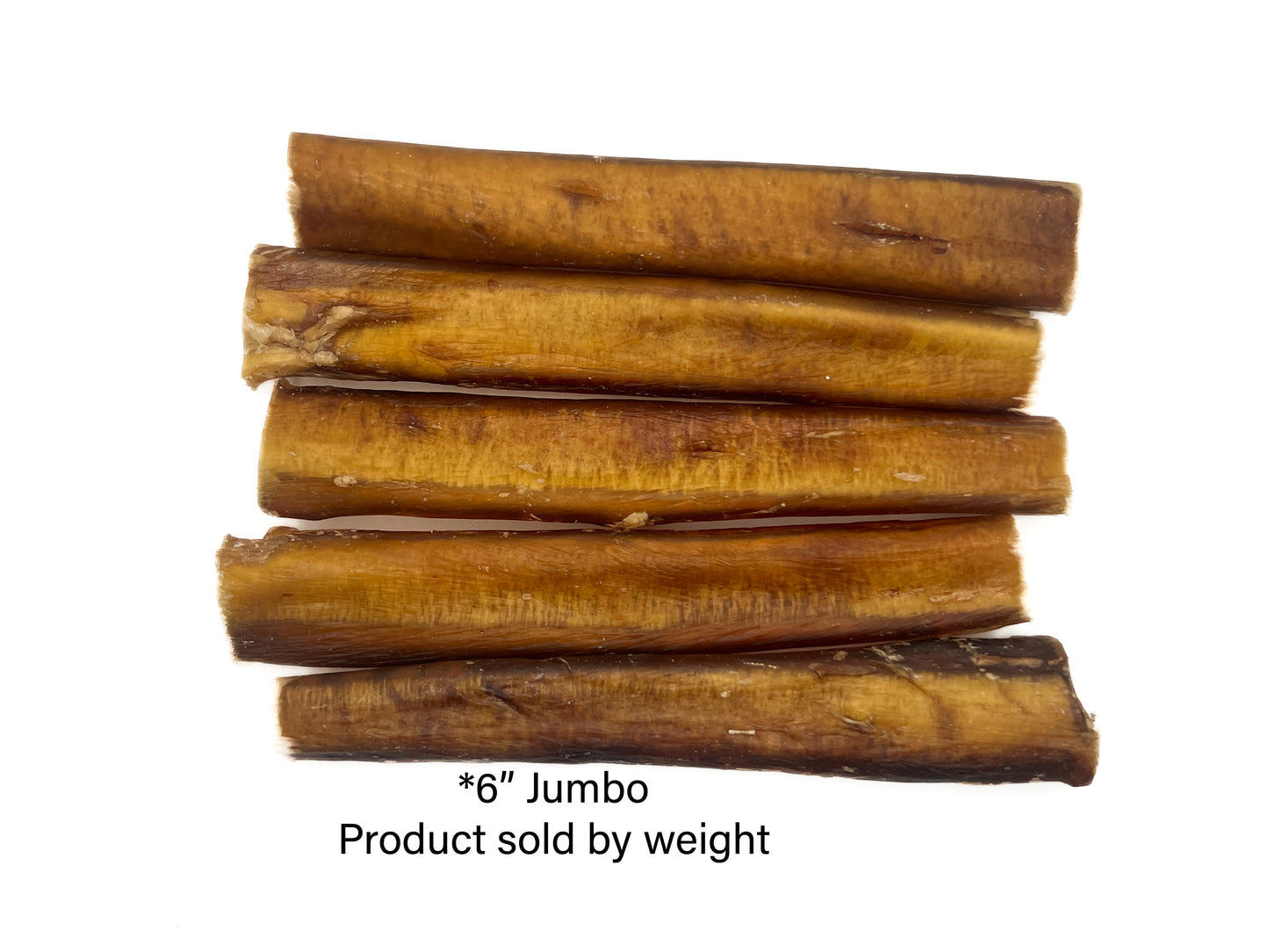Bully Sticks 6" JUMBO | Very Low Odor | Pack of 5 | Grass-fed/Free-range Dog Treats Bones Bully Sticks and Natural Chews Chief’s Treats and Pet Supplies