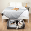 PupChill™ Cooling Bolster Dog Bed + Waterproof Blanket Bundle - Arctic Grey Paw