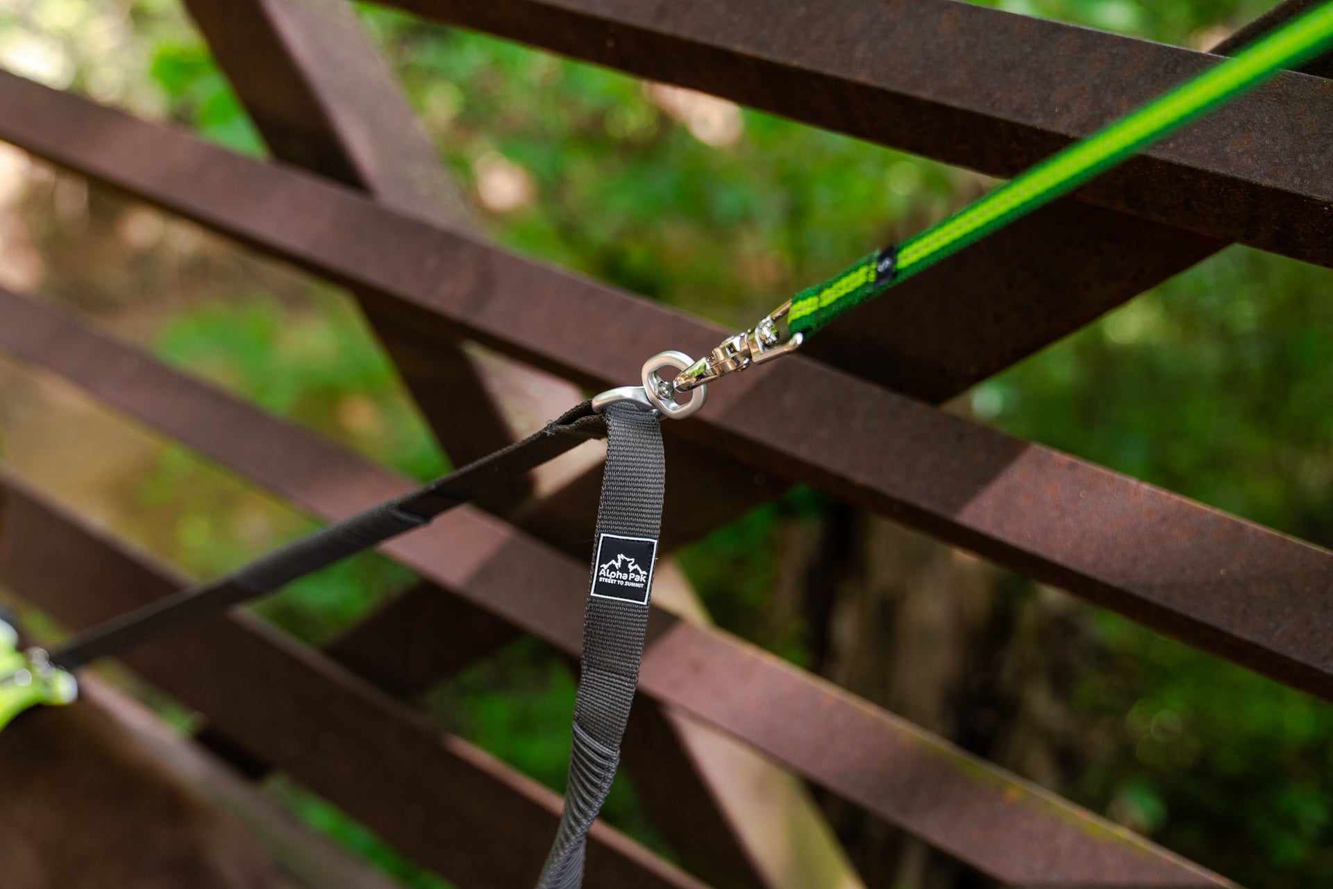 Teton Dark Gray Elastic Dog Leash Coupler DOG LEASH COUPLER Alpha Pak