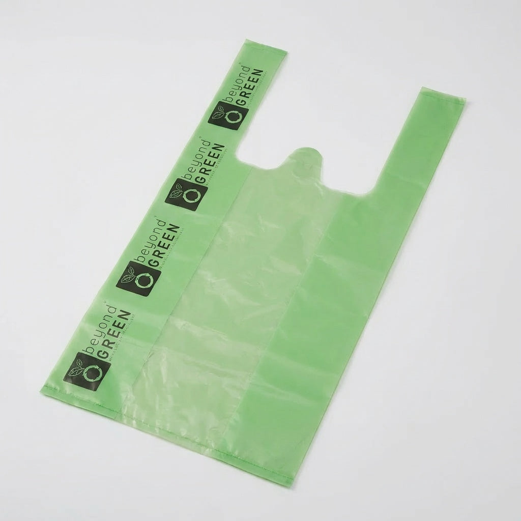 Green Dog Waste Bags – 8" x 16" with 5" Gusset & Handles – Made in USA Dog Waste Bags beyondGREEN biotech™