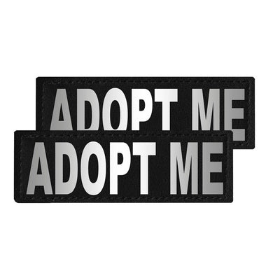 Removable Reflective Patches (Set of 2) "ADOPT ME" Dog Harnesses Dogline