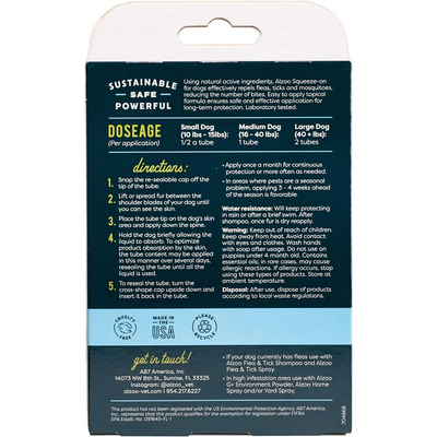 ALZOO Flea & Tick Repellent - For dogs 10 lb. and over Pest Control Elite Pet Distributors