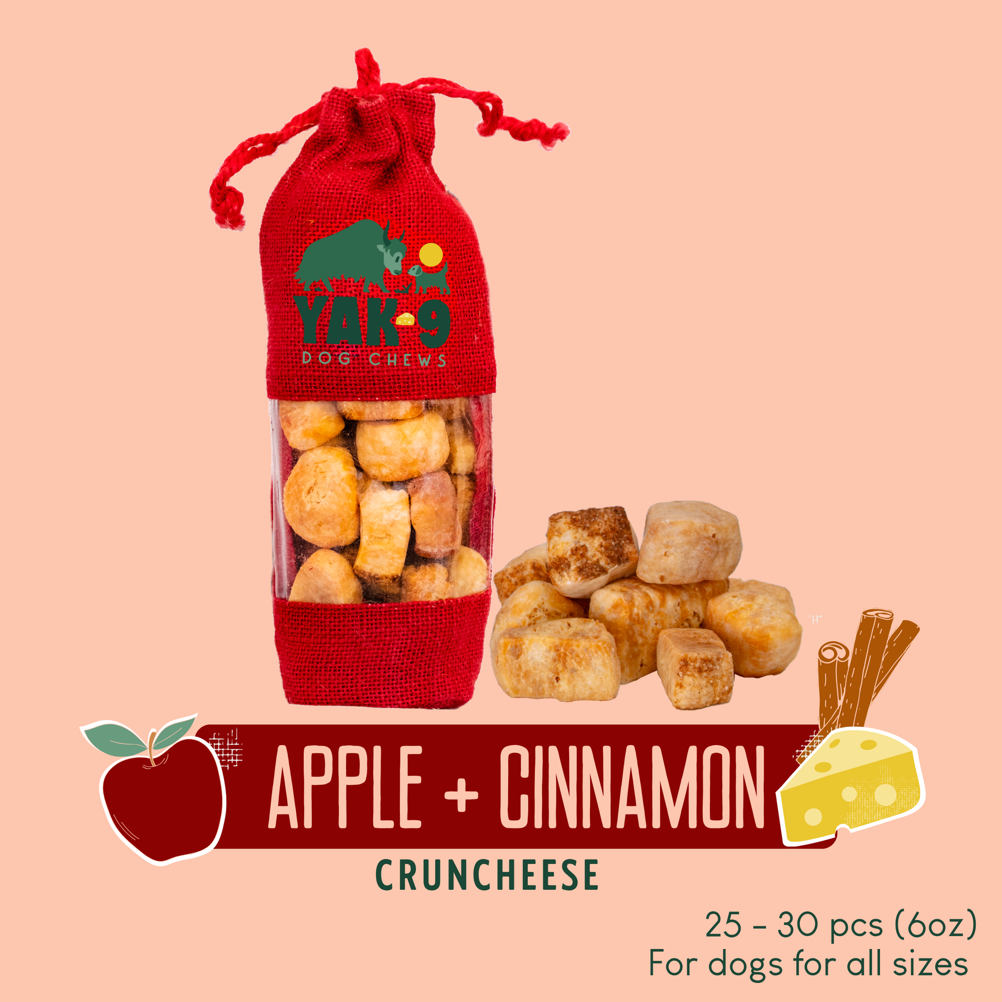 Apple & Cinnamon Chews for Dogs Apple & Cinnamon Chews Yak9 Chews