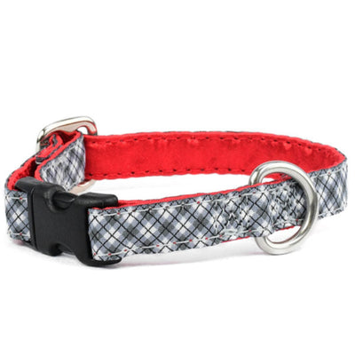 5/8″ Argyle Black and White Buckle Martingale Dog Collar 2 Hounds Design