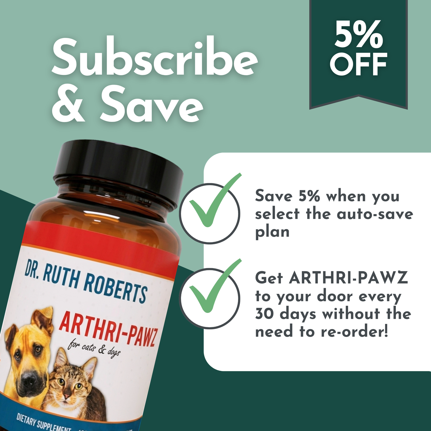 Arthri-Pawz – with Glucosamine for Cats and Dogs Joint Support Dr. Ruth Roberts