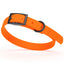 BioThane Waterproof Dog Collar - XS: L 12"-15" x W 5/8" - Black OR Brass Hardware Hunter Orange L 12"-15" x W 5 8" Black Dog Collars Dogline