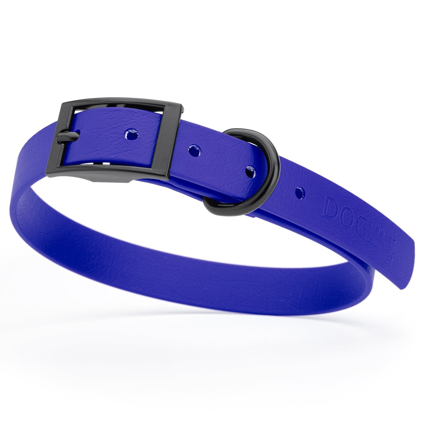 BioThane Waterproof Dog Collar - XS: L 12"-15" x W 5/8" - Black OR Brass Hardware Dog Collars Dogline