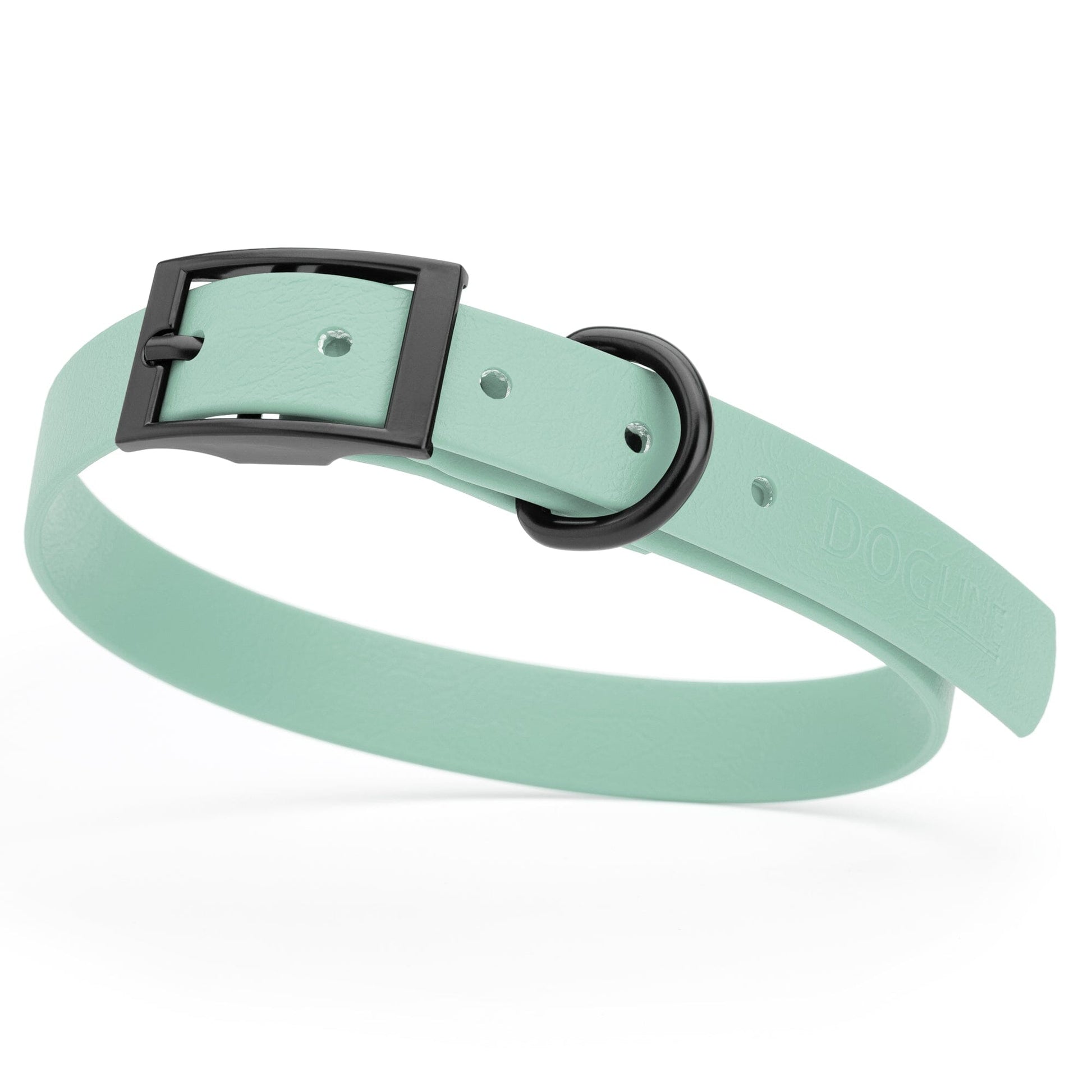 BioThane Waterproof Dog Collar - XS: L 9"-12" x W 1/2" - Black OR Brass Hardware Dog Collars Dogline