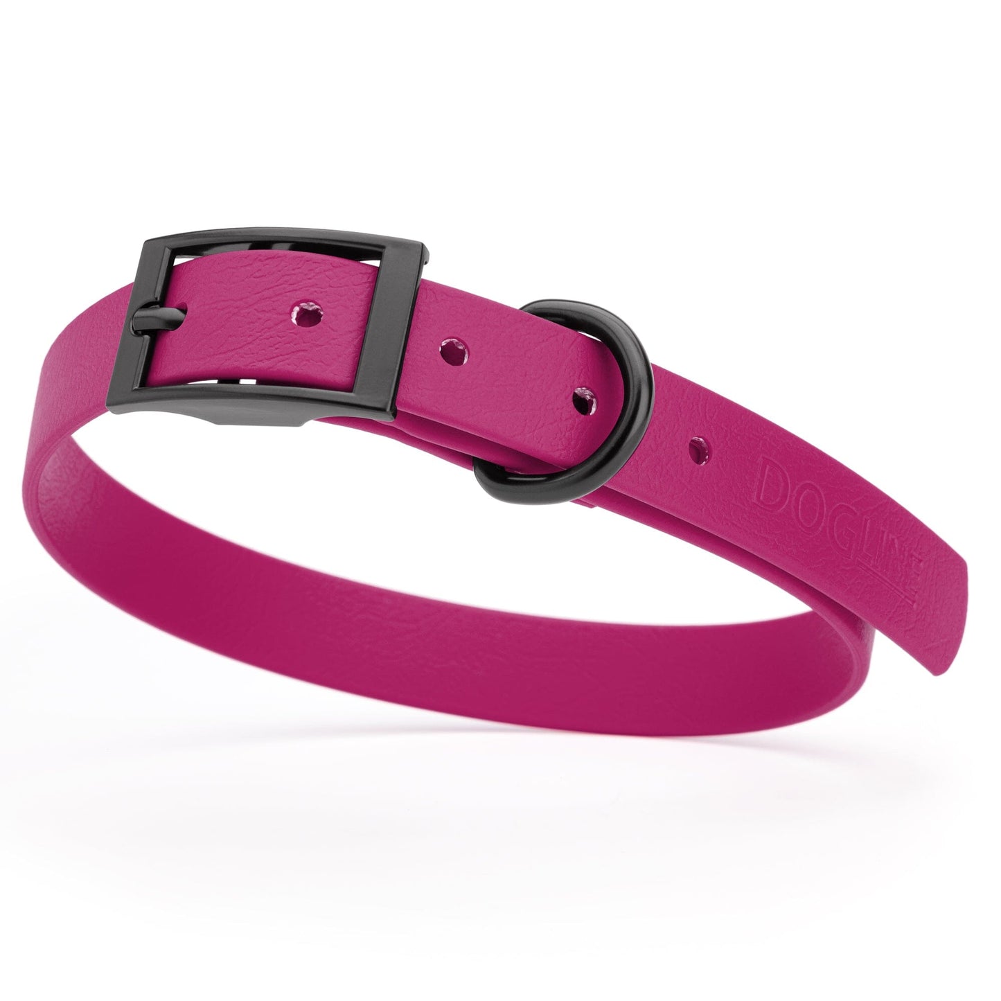 BioThane Waterproof Dog Collar - XS: L 9"-12" x W 1/2" - Black OR Brass Hardware Dog Collars Dogline