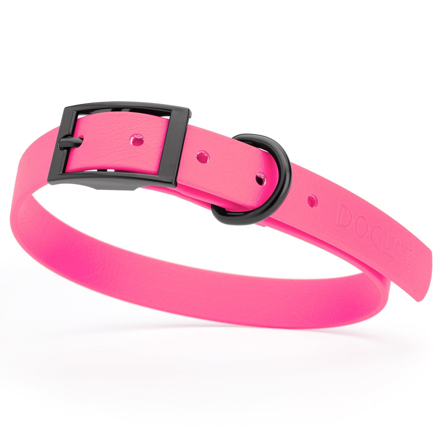 BioThane Waterproof Dog Collar - XS: L 9"-12" x W 1/2" - Black OR Brass Hardware Dog Collars Dogline