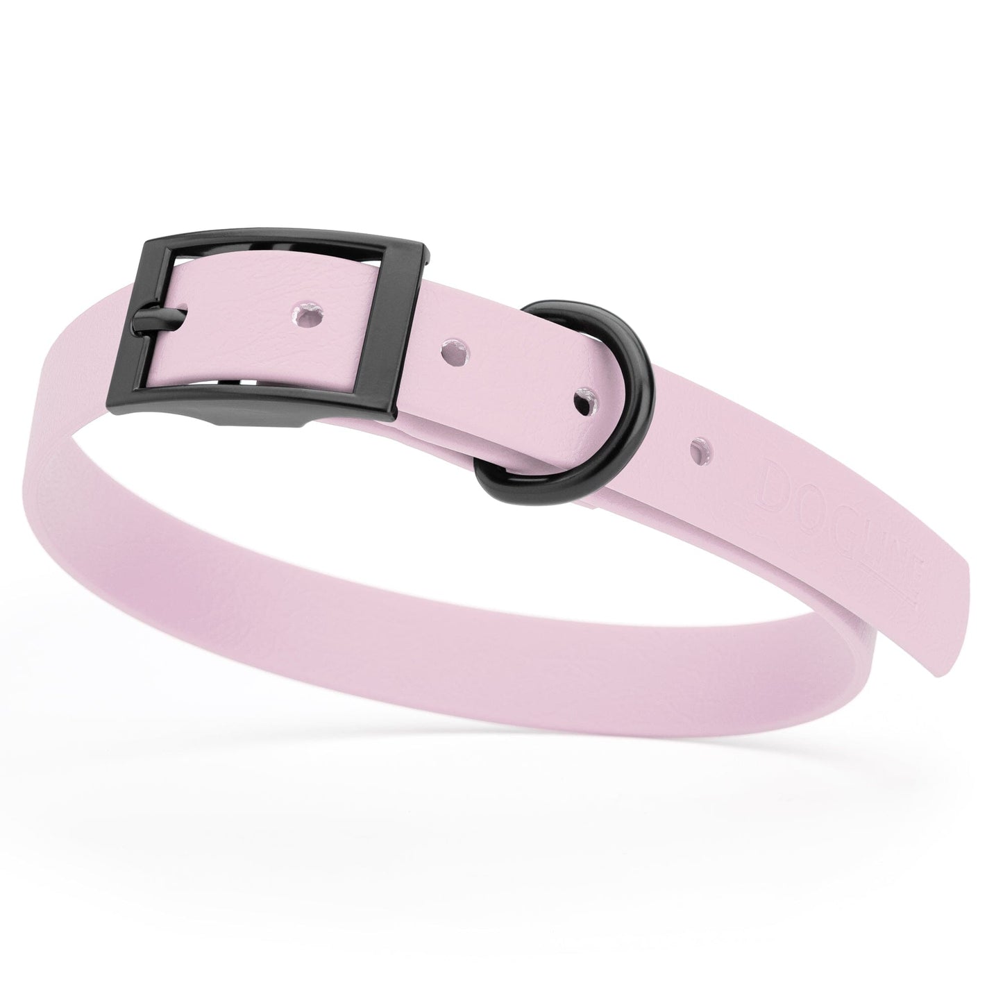 BioThane Waterproof Dog Collar - XS: L 9"-12" x W 1/2" - Black OR Brass Hardware Dog Collars Dogline