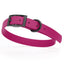 Dogline Biothane Waterproof Dog Collar with Black Hardware - Size M (15 to 18 inches) Magenta Pink Dog Collars Dogline