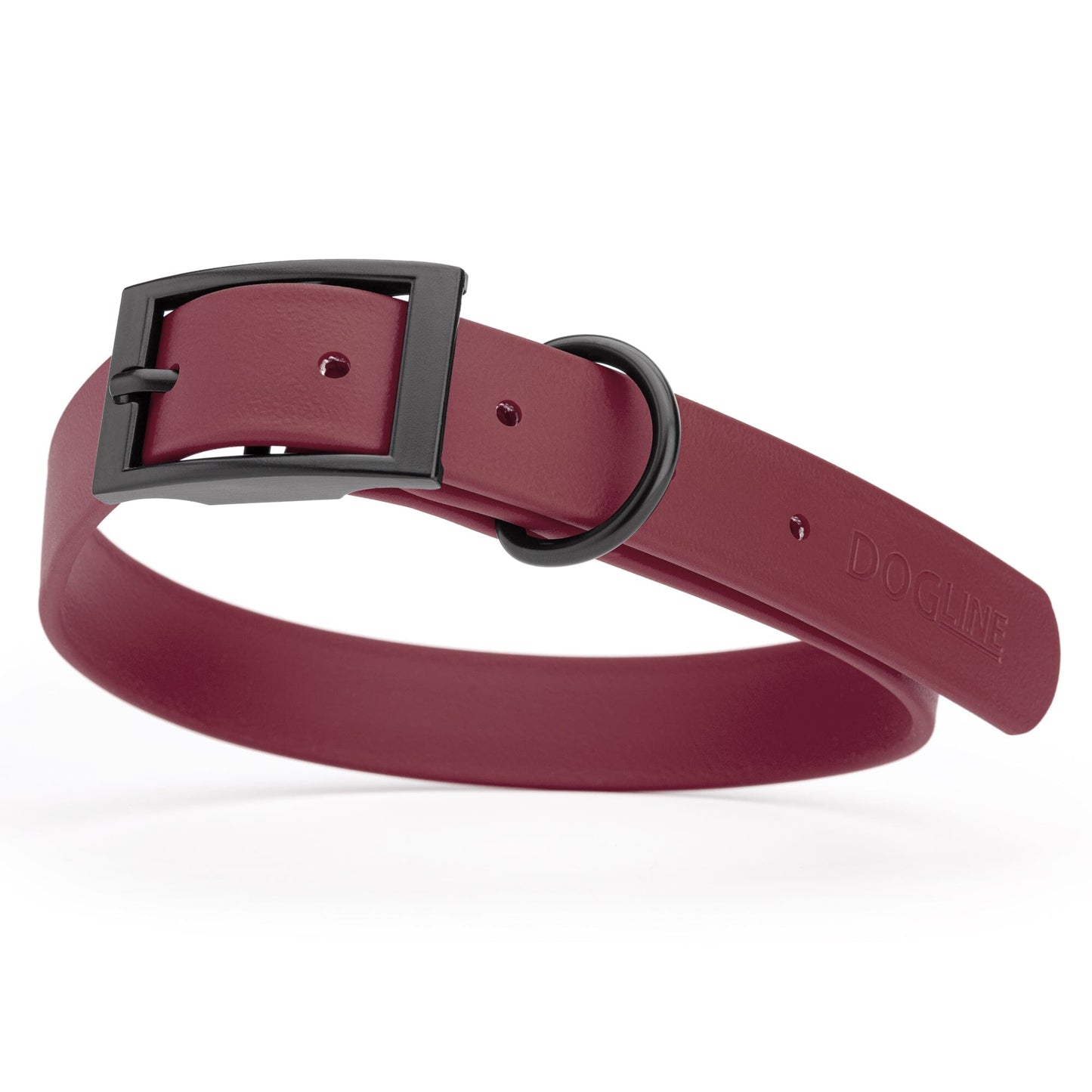 BioThane Waterproof Dog Collar - XS: L 9"-12" x W 1/2" - Black OR Brass Hardware Dog Collars Dogline