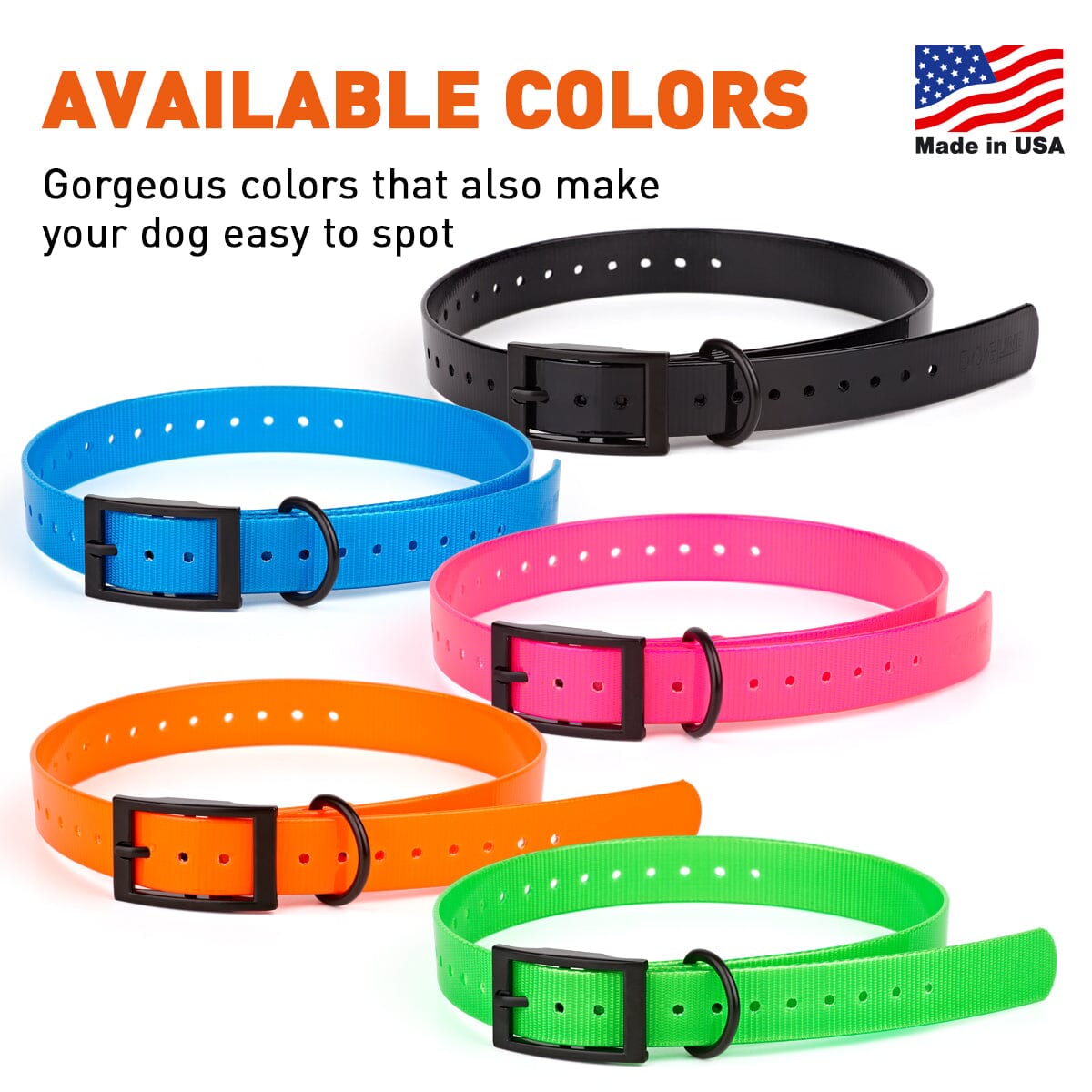 Biothane E-Collar Replacement Strap Dog Collars Dogline