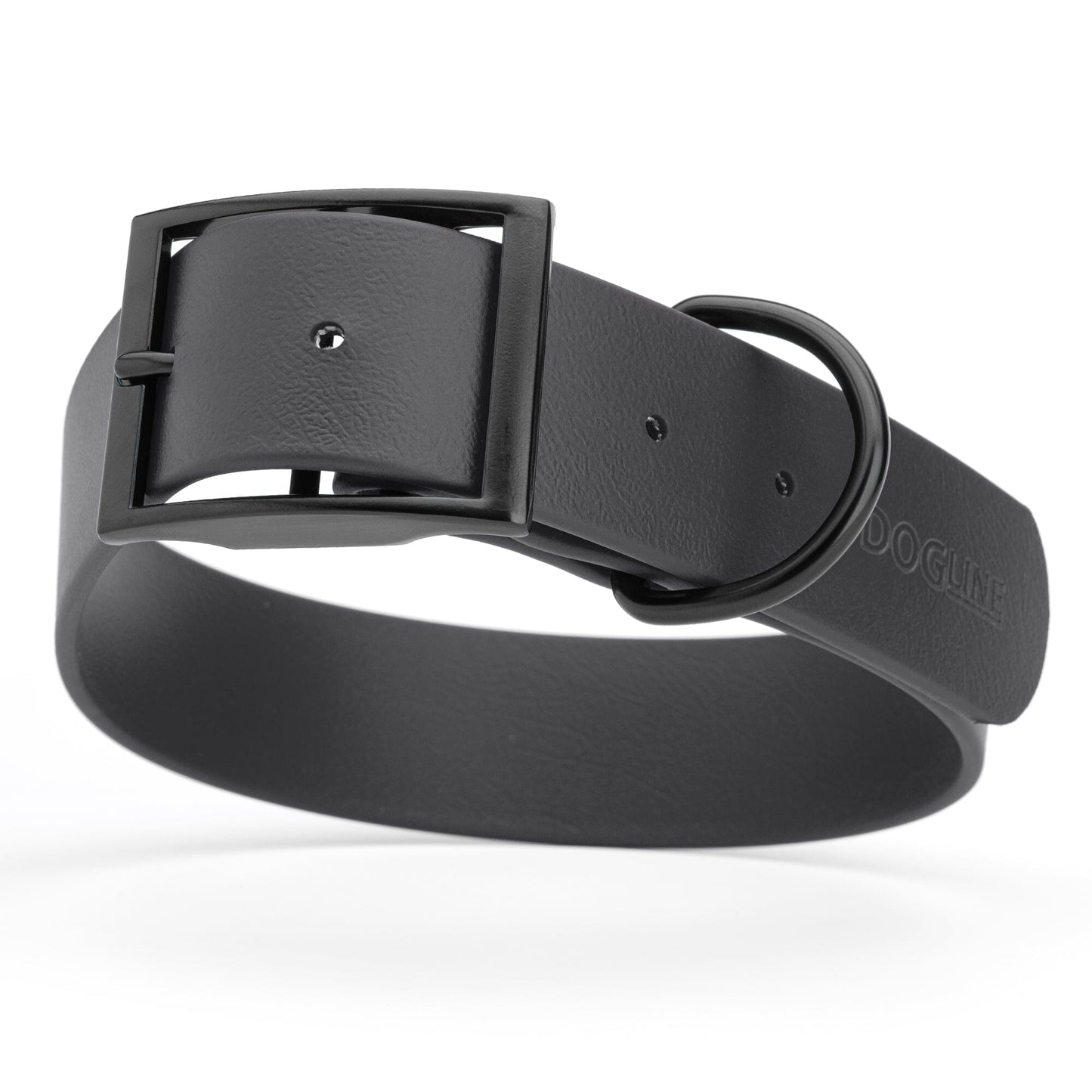 BioThane Waterproof Dog Collar - XS: L 9"-12" x W 1/2" - Black OR Brass Hardware Dog Collars Dogline