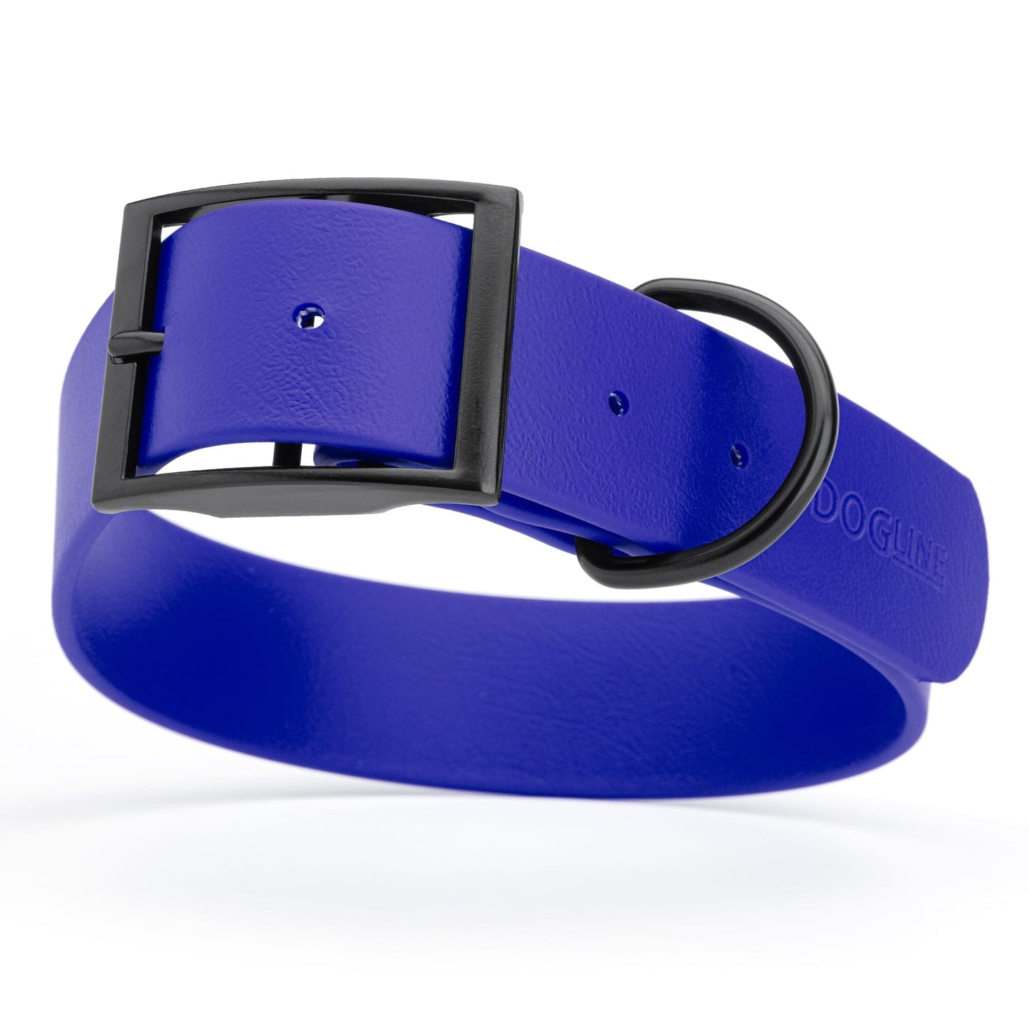 BioThane Waterproof Dog Collar - XS: L 12"-15" x W 5/8" - Black OR Brass Hardware Dog Collars Dogline
