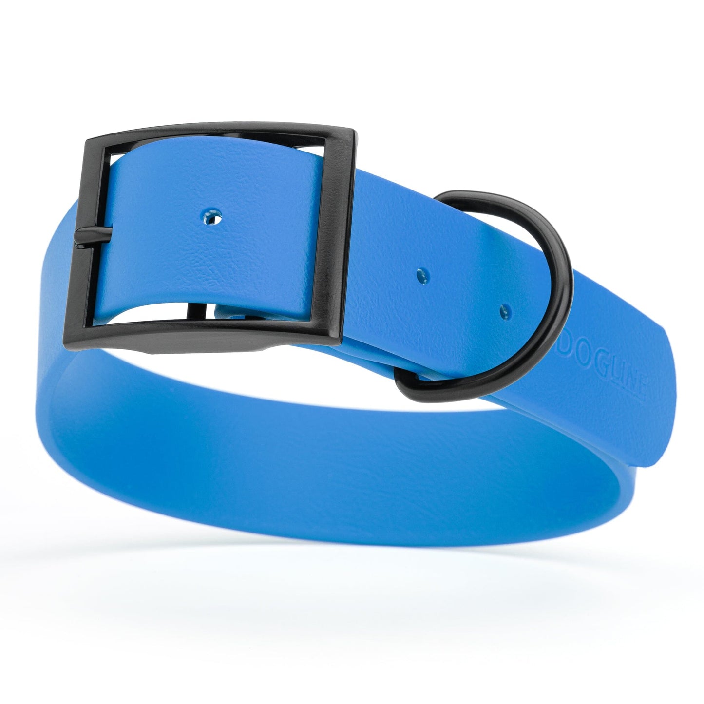 BioThane Waterproof Dog Collar - XS: L 9"-12" x W 1/2" - Black OR Brass Hardware Dog Collars Dogline
